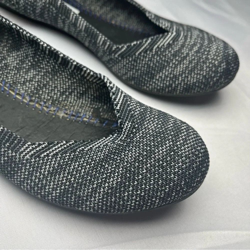 Rothy's The Flat Ballet Womens Granite Heather Slip On Round Toe Size 6